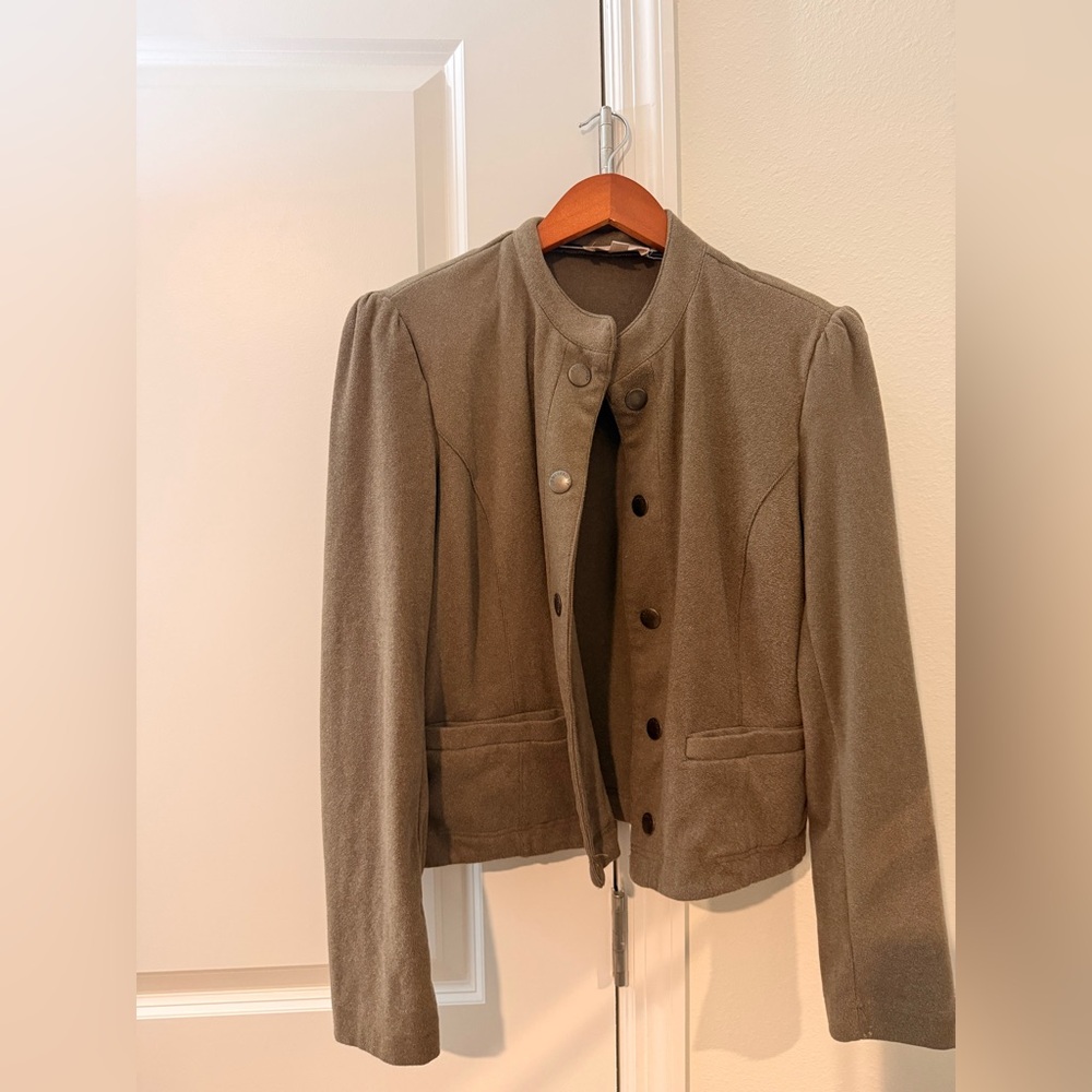 Philosophy Military Style Women's Brown Blazer with shoulder pads